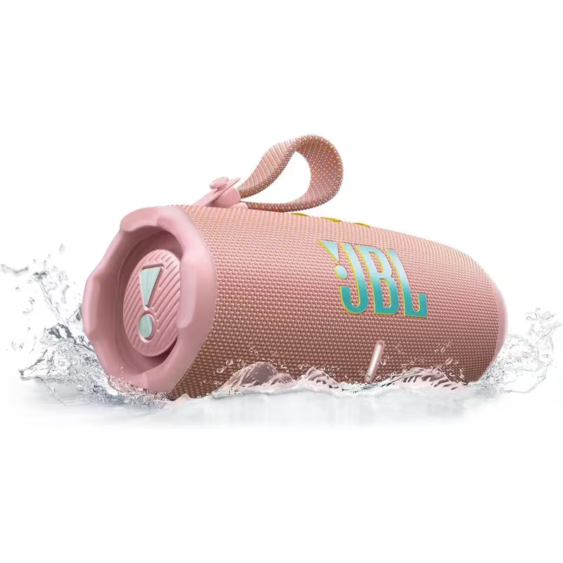 JBL Charge 6, Wireless Portable Bluetooth Speaker, 28 Hours of Playtime, IP68 Waterproof, Dustproof and Drop-Proof, Pro Sound with AI Sound Boost, Auracast Multi-Speaker Connection - In PINK