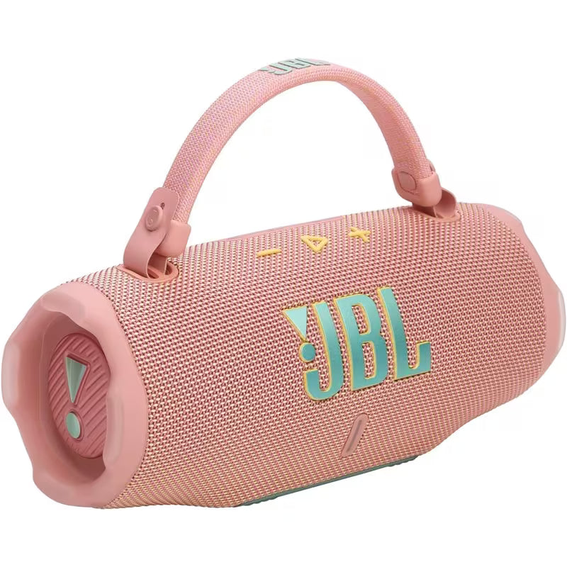 JBL Charge 6, Wireless Portable Bluetooth Speaker, 28 Hours of Playtime, IP68 Waterproof, Dustproof and Drop-Proof, Pro Sound with AI Sound Boost, Auracast Multi-Speaker Connection - In PINK