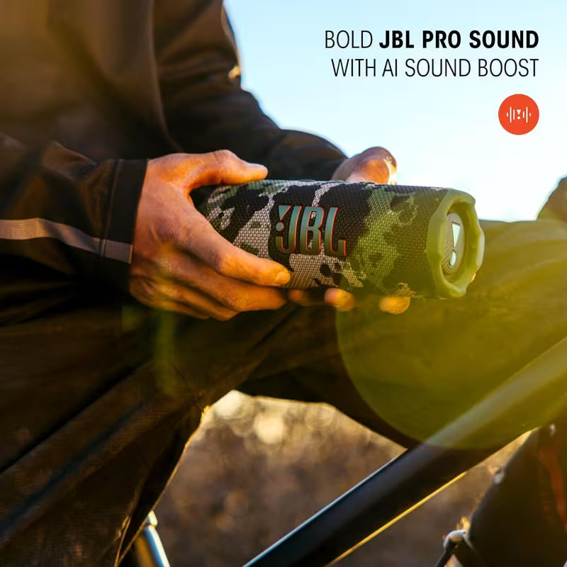 JBL Flip 7, Wireless Portable Bluetooth Speaker, 16 Hours of Playtime, IP68 Waterproof, Dustproof and Drop-Proof, Pro Sound, Auracast Multi-Speaker Connection - Available in BLACK / BLUE / PINK / PURPLE / RED / SQUAD / WHITE