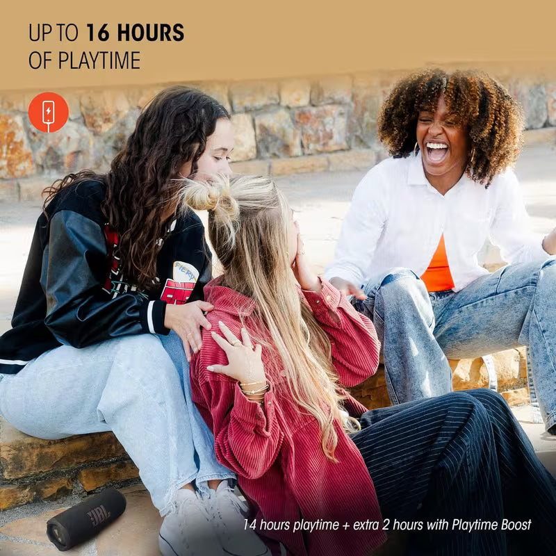 JBL Flip 7, Wireless Portable Bluetooth Speaker, 16 Hours of Playtime, IP68 Waterproof, Dustproof and Drop-Proof, Pro Sound, Auracast Multi-Speaker Connection - Available in BLACK / BLUE / PINK / PURPLE / RED / SQUAD / WHITE