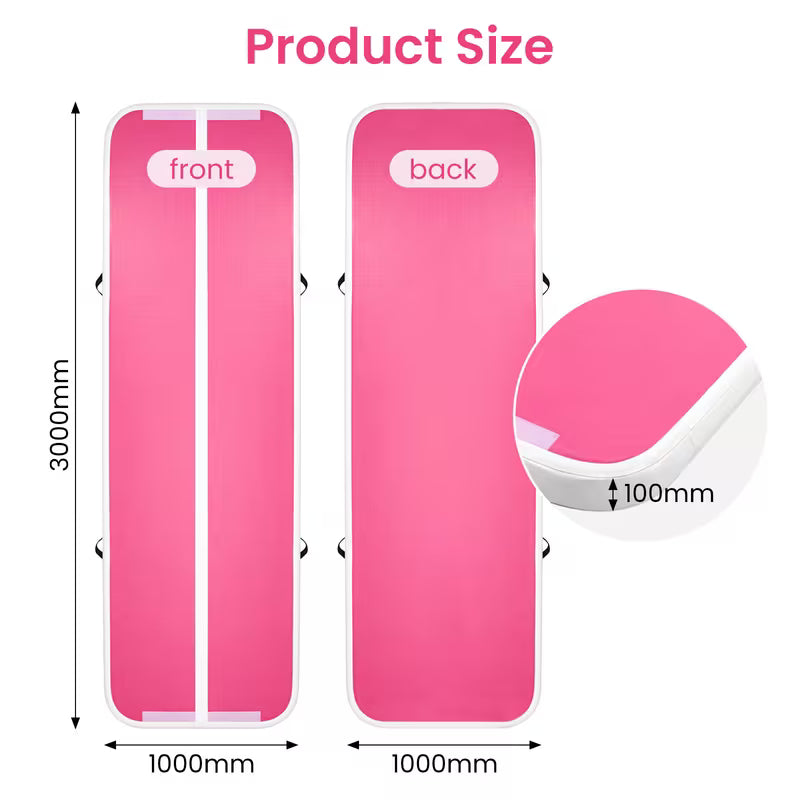 Air Floor Mat 10ft Tumbling Mat Inflatable Gymnastics Mat Thick for Youth/Adults