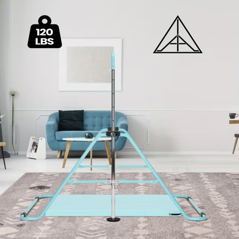 Gymnastics Bar Adjustable Gymnastics Bar Training Bar Gymnastics Equipment Gymnastics Bars for Home with Gymnastics Grips Wristbands Ground Nail Exercise Mat