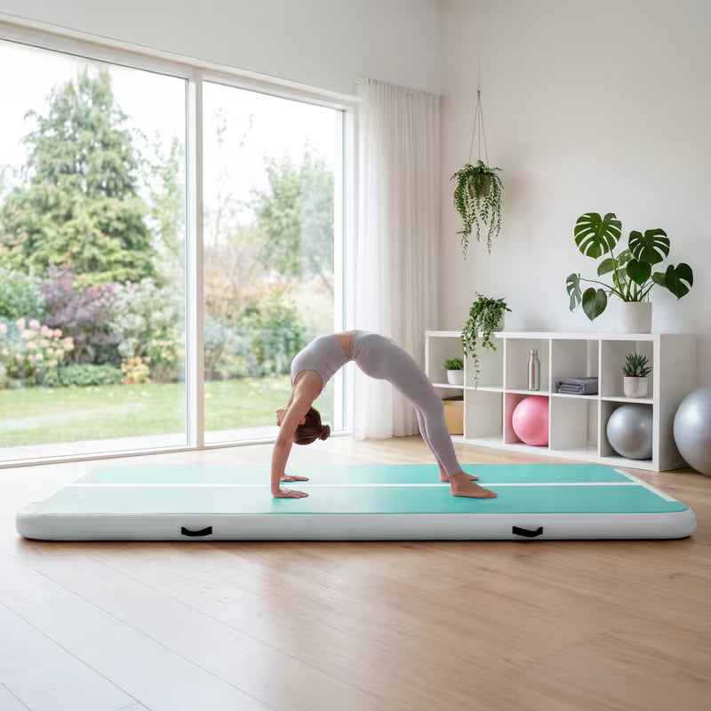 Air Floor Mat 10ft Tumbling Mat Inflatable Gymnastics Mat Thick for Youth/Adults